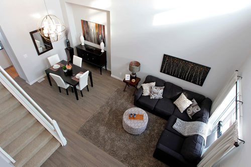 BORIS MINKEVICH / WINNIPEG FREE PRESS
50 Wainwright Crescent in River Park South. Ventura Custom Homes. View from loft area looking onto the dining room and living room. Feb. 16, 2017