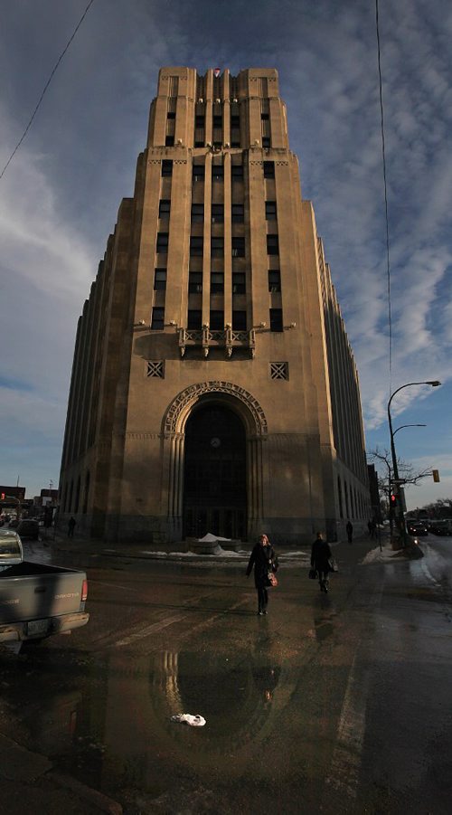 PHIL HOSSACK / WINNIPEG FREE PRESS  -   The Victory Building at 269 Main Street, Immigration Hearings are moving to new bigger hearing rooms here as illustrated by the temporary sign pasted onto the building directory. - February 16, 2017