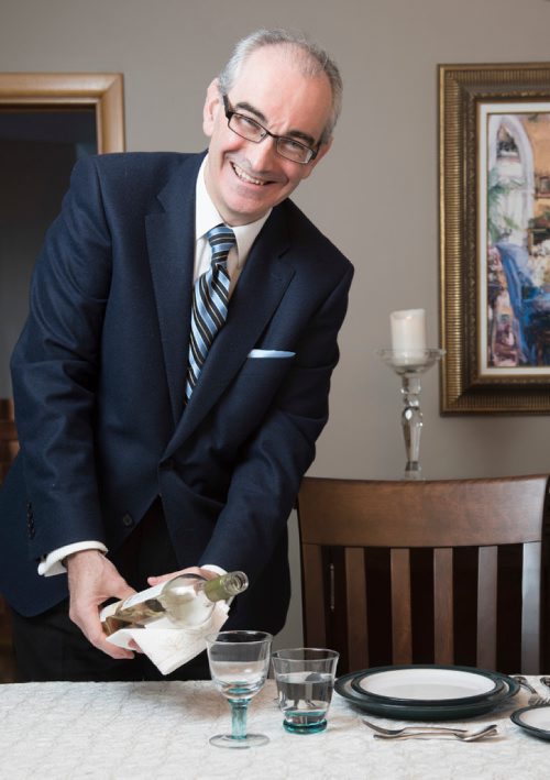 DAVID LIPNOWSKI / WINNIPEG FREE PRESS

Jesús Ángel Miguel-García  of the Spanish Institute at his home Friday February 17, 2017. For a feature on etiquette, protocol and manners.

For Al Small story
