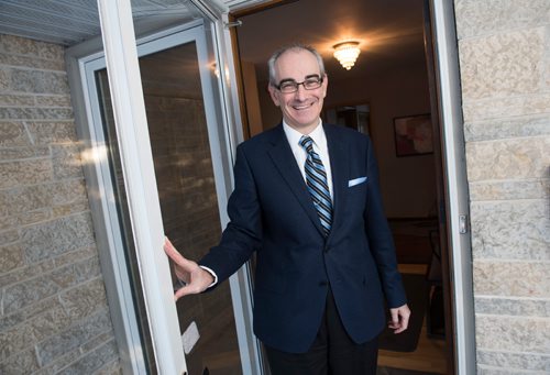 DAVID LIPNOWSKI / WINNIPEG FREE PRESS

Jesús Ángel Miguel-García  of the Spanish Institute at his home Friday February 17, 2017. For a feature on etiquette, protocol and manners.

For Al Small story
