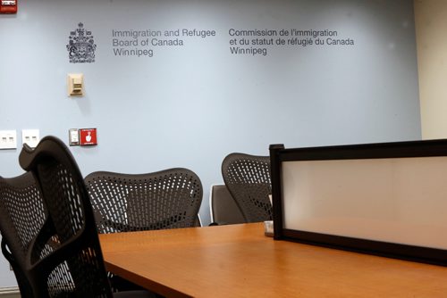 WAYNE GLOWACKI / WINNIPEG FREE PRESS

One of the two new Immigration and Refugee Board of Canada hearing rooms in the Victory Building at 269 Main St. in Winnipeg.  Feb. 22   2017