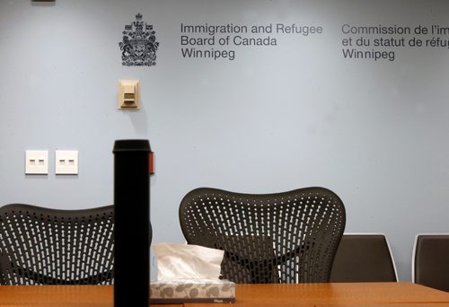 WAYNE GLOWACKI / WINNIPEG FREE PRESS

One of the two new Immigration and Refugee Board of Canada hearing rooms in the Victory Building at 269 Main St. in Winnipeg.  Feb. 22   2017