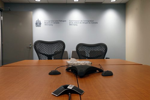 WAYNE GLOWACKI / WINNIPEG FREE PRESS

One of the two new Immigration and Refugee Board of Canada hearing rooms in the Victory Building at 269 Main St. in Winnipeg.  Feb. 22   2017