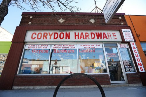 RUTH BONNEVILLE / WINNIPEG FREE PRESS

Sunday feature - THIS CITY - Corydon Hardware
Corydon Hardware, owner Rob Benson, for a Sunday This City spread on Cordyon Hardware, which has been in Benson's family since 1949, when his grandfather bought an existing biz, Weir Hardware, and changed the name to Corydon Hardware...
Various shots of Benson helping customers, on the phone, cutting keys, weighing screws on working vintage scale and outside his business.  Also, photos of  his tool museum above merchandise display - the tools belonged to his dad, who passed away in 2009, but serve as a neighborhood wall of fame, kinda.... thru the years, customers have contributed their own tools to the display.
See Dave Sanderson's story.  
Feb 24, 2017
