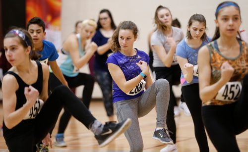JOHN WOODS / WINNIPEG FREE PRESS
Anna Fradkov (288) and other hopeful volunteer performers try out for the nationally televised opening and closing ceremonies at the 2017 Canada Games Ceremonies performer auditions at the University of Manitoba Sunday, February 26, 2017.