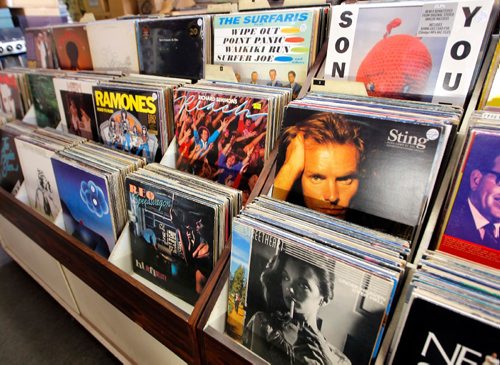 BORIS MINKEVICH / WINNIPEG FREE PRESS
Various photos of old records in the Sound Exchange at 557 Portage Ave. FOR SANDERSON INTERSECTION STORY. February 24, 2017