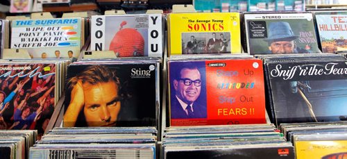 BORIS MINKEVICH / WINNIPEG FREE PRESS
Various photos of old records in the Sound Exchange at 557 Portage Ave. FOR SANDERSON INTERSECTION STORY. February 24, 2017