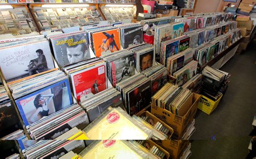 BORIS MINKEVICH / WINNIPEG FREE PRESS
Various photos of old records in the Sound Exchange at 557 Portage Ave. FOR SANDERSON INTERSECTION STORY. February 24, 2017