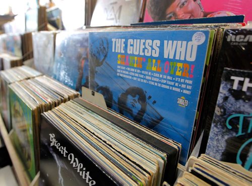 BORIS MINKEVICH / WINNIPEG FREE PRESS
Various photos of old records in the Sound Exchange at 557 Portage Ave. FOR SANDERSON INTERSECTION STORY. February 24, 2017