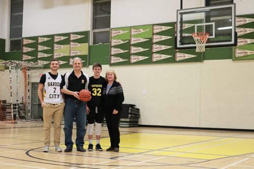 Canstar Community News The Penner family, from left to right: Cole, Phil, Troy and Missy Penner at Garden City Collegiate on Feb. 28, 2017.