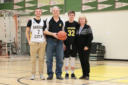 Canstar Community News The Penner family, from left to right: Cole, Phil, Troy and Missy Penner at Garden City Collegiate on Feb. 28, 2017.
