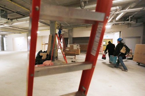 JOHN WOODS / WINNIPEG FREE PRESS
A 7000 square foot space is being redeveloped for and iQmetrix expansion who has plans to hire up 108 new employees Sunday, March 5, 2017.