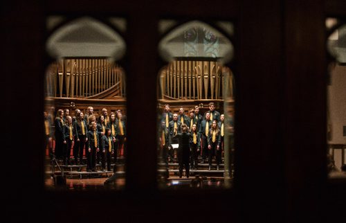 MIKE DEAL / WINNIPEG FREE PRESS
The Linden Christian School Senior Choir during a performance in the Westminster United Church Monday afternoon as part of the 99th annual Winnipeg Music Festival which goes until March 19th.
170306 - Monday, March 06, 2017.