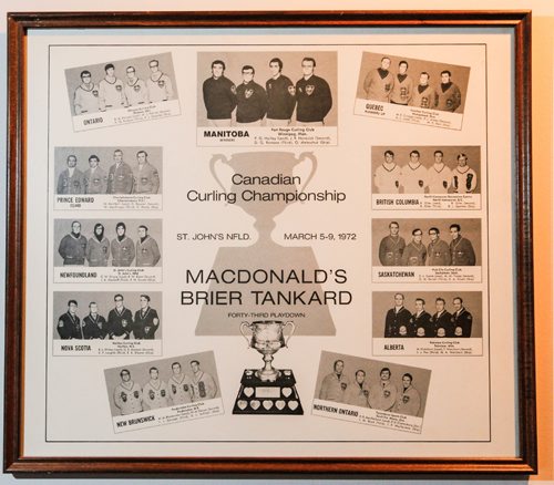BORIS MINKEVICH / WINNIPEG FREE PRESS
SPORTS - Poster from the 1972 Canadian Curling Championship. Macdonald's Brier Tankard. Story on Orest Meleschuk, winner of the 1972 Brier. JASON BELL STORY March 6, 2017 170306
