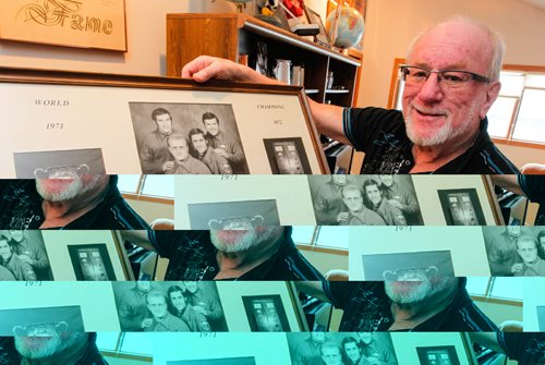 BORIS MINKEVICH / WINNIPEG FREE PRESS
SPORTS - Orest Meleschuk, winner of the 1972 Brier, poses for a photo in his home in Selkirk, MB. JASON BELL STORY March 6, 2017 170306