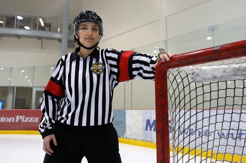 WAYNE GLOWACKI / WINNIPEG FREE PRESS

A portrait of hockey referee Danielle McGurry taken at the MTS Icepleex.   For Steve Lyons story on the lack of female officials in hockey. March 9    2017