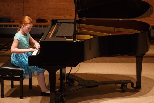 MIKE DEAL / WINNIPEG FREE PRESS
Ayla Friesen performs in the Piano Solo, Canadian Composers, grade 1 class at Sterling Mennonite Fellowship on Dakota Street during the 99th annual Winnipeg Music Festival which goes until March 19th.
170312 - Sunday, March 12, 2017.