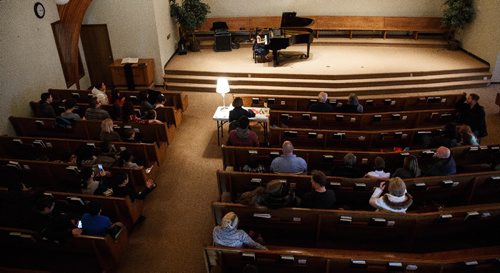 MIKE DEAL / WINNIPEG FREE PRESS
Anaya Seneviratne performs in the Piano Solo, Canadian Composers, grade 1 class at Sterling Mennonite Fellowship on Dakota Street during the 99th annual Winnipeg Music Festival which goes until March 19th.
170312 - Sunday, March 12, 2017.