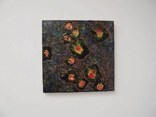 Canstar Community News "The Gathering" by Susan Birdwise, an encaustic panel made using bees wax and resin, will be on display at the cre8ery (125 Adelaide St.) from March 10 to 21. (SHELDON BIRNIE/CANSTAR/THE HERALD)