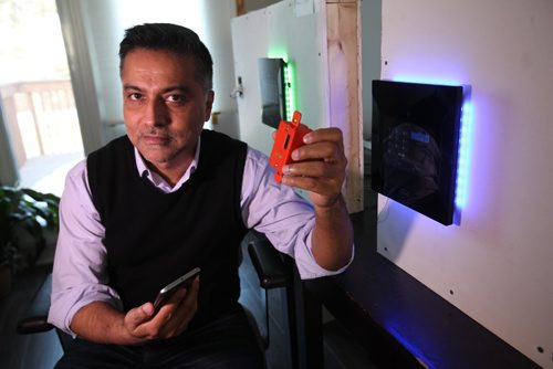 RUTH BONNEVILLE  / WINNIPEG FREE PRESS

Biz: Salman Qureshi president of Umbrella Smart along with his partners are just about to launch a  slick smart home system that just plugs into the wiring of the house allowing the user to control many electrical functions in the house like lights, music, thermostat etc. with the filch of one switch or from their smart phone and does not rely on WiFi.


Martin Cash  | Business Reporter/ Columnist

March 15, 2017