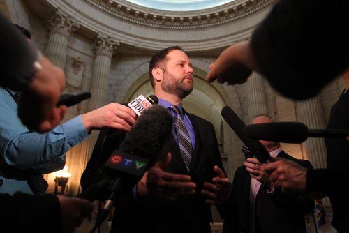 RUTH BONNEVILLE  / WINNIPEG FREE PRESS

RUTH BONNEVILLE  / WINNIPEG FREE PRESS

NDP health critic Matt Wiebe  answers questions (relating to the Federal Governments alleged threats on pulling out project funding to Manitoba from the media)  in thef the Manitoba Legislative Building after Question Period Wednesday. 

See story.  

March 15, 2017