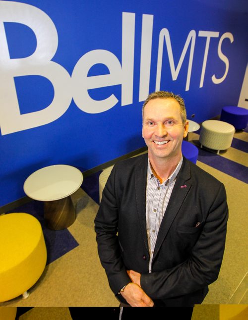 BORIS MINKEVICH / WINNIPEG FREE PRESS
BIZ - Bell MTS new head of the operations Bill McKeen poses for a photo in the lobby of MTS offices at 333 Main Street. March 17, 2017 170317