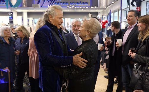 JASON HALSTEAD / WINNIPEG FREE PRESS

Fashion mogul Peter Nygard chats with former former Manitoba lieutenant-governor Pearl McGonigal and Nygard vice-chairman Jim Bennett at the Nygard fashion show on March 17, 2017 at the Nygard Fashion Park store on Kenaston Boulevard. More than 450 people attended the show which previewed new spring fashions and raised funds for CancerCare Manitoba to support breast cancer research.