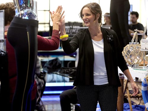 JASON HALSTEAD / WINNIPEG FREE PRESS

Breast-cancer survivor model Nancy Olson shows off Tan Jay Black and White collection styles at the Nygard fashion show on March 17, 2017 at the Nygard Fashion Park store on Kenaston Boulevard. More than 450 people attended the show which previewed new spring fashions and raised funds for CancerCare Manitoba to support breast cancer research. (see Social Page)