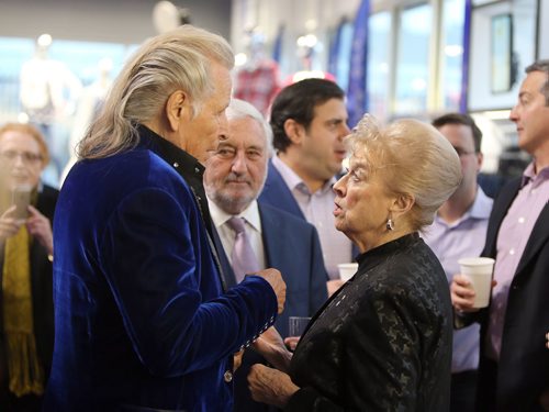 JASON HALSTEAD / WINNIPEG FREE PRESS

Fashion mogul Peter Nygard chats with former former Manitoba lieutenant-governor Pearl McGonigal and Nygard vice-chairman Jim Bennett at the Nygard fashion show on March 17, 2017 at the Nygard Fashion Park store on Kenaston Boulevard. More than 450 people attended the show which previewed new spring fashions and raised funds for CancerCare Manitoba to support breast cancer research. (see Social Page)