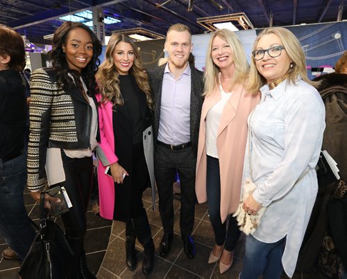 JASON HALSTEAD / WINNIPEG FREE PRESS

Natasha Evans (Nygard model), Ashley Haller (Nygard model), Winnipeg Jets forward Nikolaj Ehlers, Sharon Clarke (Nygard director of communications and public relations) and Linda Nelson of Pro-Creations ( director of the Nygard fashion show) at the Nygard fashion show on March 17, 2017 at the Nygard Fashion Park store on Kenaston Boulevard. More than 450 people attended the show which previewed new spring fashions and raised funds for CancerCare Manitoba to support breast cancer research. (see Social Page)