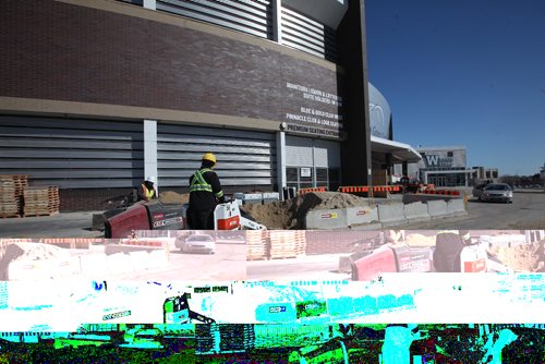 RUTH BONNEVILLE  / WINNIPEG FREE PRESS

Repair work being done at  Investors Group Field Tuesday.  

March 18, 2017