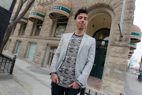 BORIS MINKEVICH / WINNIPEG FREE PRESS
ENT - Artspace turns 30. Artspace Exec. Dir. Eric Plamondon poses for a photo in front of the building at 100 Arthur Street. Christian Cassidy story. March 22, 2017 170322