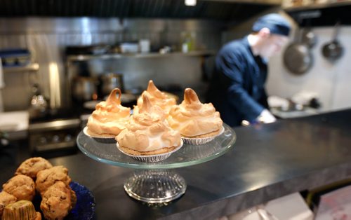 WAYNE GLOWACKI / WINNIPEG FREE PRESS

This City/Sunday.  Homemade lemon meringue tarts at the Red Eye Diner, 3132 Main Street. David Sanderson story    March 24    2017