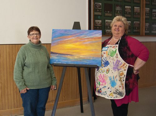 Canstar Community News March 21, 2017 - Gale Galladine (left) and Sandra Artimowich organize the Morse Place artists group. (SHELDON BIRNIE/CANSTAR/THE HERALD)