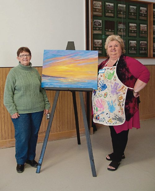 Canstar Community News March 21, 2017 - Gale Galladine (left) and Sandra Artimowich organize the Morse Place artists group. (SHELDON BIRNIE/CANSTAR/THE HERALD)