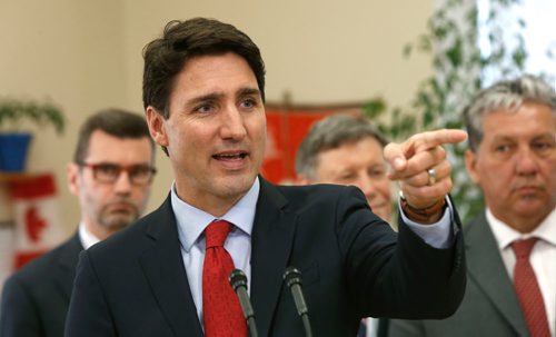 WAYNE GLOWACKI / WINNIPEG FREE PRESS
Prime Minister Justin Trudeau at the South Y in Winnipeg Wednesday has a Q&A with media after his child care announcement. ¤¤Larry Kusch story March 29 2017