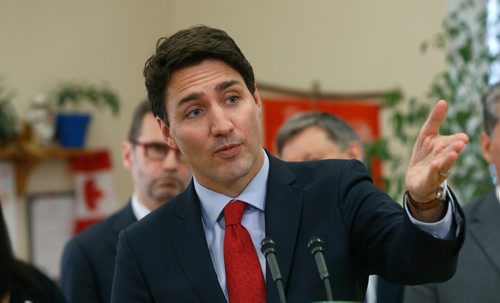 WAYNE GLOWACKI / WINNIPEG FREE PRESS
Prime Minister Justin Trudeau at the South Y in Winnipeg Wednesday has a Q&A with media after his child care announcement. ¤¤Larry Kusch story March 29 2017