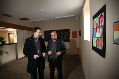 RUTH BONNEVILLE  / WINNIPEG FREE PRESS


Portrait of  Syrian refugee and artist Nadim Ado  (right) who got help getting his creative jam back by Dr. Auday Ab Redah who is part of the  Elmwood Community Resource Centre, which has helped Abo through the struggles and pain of leaving his country and resettling. 
Nadim's work is up at Elmwood Centre. 

See Carol Sanders story. 


March 29, 2017