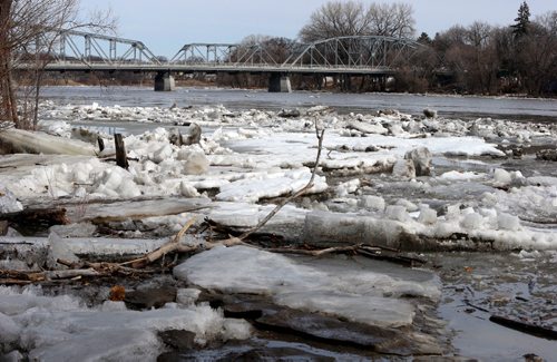 WAYNE GLOWACKI / WINNIPEG FREE PRESS

Ice along the bank of the Red River just south of the Harry Lazarenko Bridge Thursday afternoon.  March 30     2017