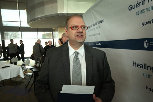 RUTH / BONNEVILLE WINNIPEG FREE PRESS

Kelvin Goertzen, Minister of Health, answers questions from the media after the press conference at Asper Cardiac Institute, St. Boniface Hospital Campus Friday morning. 

April 7, 2017