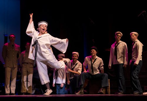 DAVID LIPNOWSKI / WINNIPEG FREE PRESS

Jillian Willems performs as Nellie Forbush with the cast of South Pacific perform during a media call Friday, April 7, 2017 at the
Centennial Concert Hall.