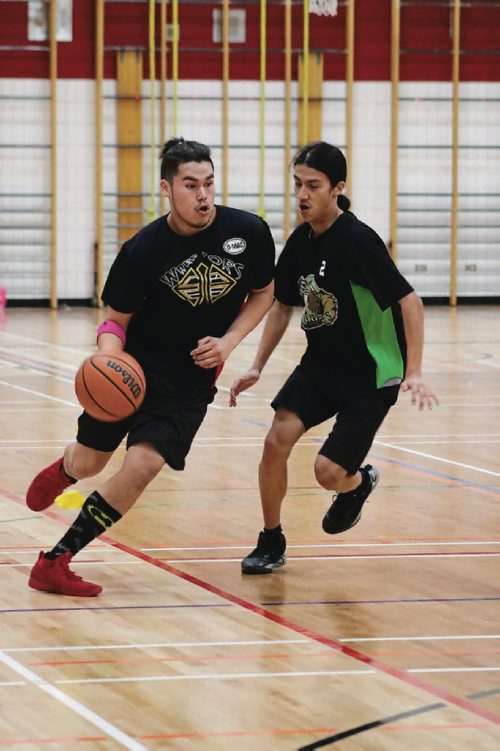 Canstar Community News Players at the second First Nations Basketball Tournament on April 1, 2017.