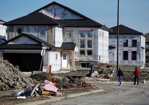 PHIL HOSSACK / WINNIPEG FREE PRESS  -  New houses rise in Sage Creek, see Murray McNeill's story.  -  April10, 2017
