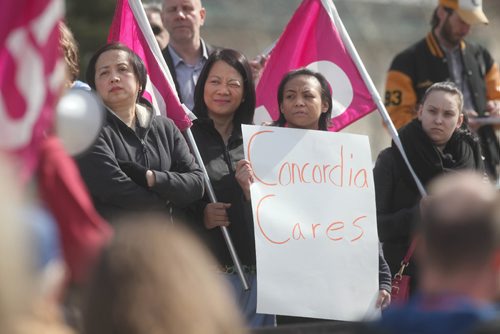 RUTH / BONNEVILLE WINNIPEG FREE PRESS

Concordia Hospital workers , concerned citizens and CUPE members listen to speakers during  rally in front of Concordia Hospital Tuesday to fight against the provincial governments plans to close the ER department and turn it into a Urgent Care facility.


April 11, 2017