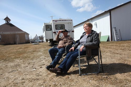 RUTH BONNEVILLE /  WINNIPEG FREE PRESS

Wayne Drummond and his wife Donna who has been farming in the Lauder area of southwestern Manitoba for 50 had to evacuate their home and are living in a trailer hooked up the the community centre in the town of Lauder Manitoba due to a roadway leading to their home being washed away from flooding in the area. 
See Randy Turner story. 


April 12, 2017