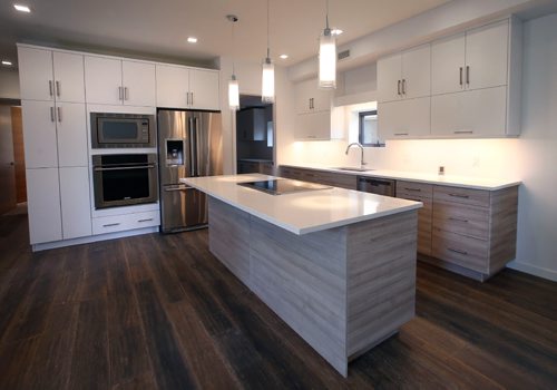 WAYNE GLOWACKI / WINNIPEG FREE PRESS
Homes. The infill condo project at 218 Enfield Crescent in St. Boniface. The kitchen in the second floor condo. Todd Lewys story April 13 2017