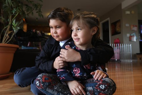 RUTH BONNEVILLE /  WINNIPEG FREE PRESS

Benjamin (Jr), 9, and his sister Bailey, 5, have been bullied and harassed at school because of their biracial parents . Benjamin is very protective of his younger sister Bailey who had her hands  slammed in school bus door on Tuesday and the driver just took off. That was the final straw, say their parents who caught it on surveillance camera 
See Carol Sanders story.  


April 14, 2017