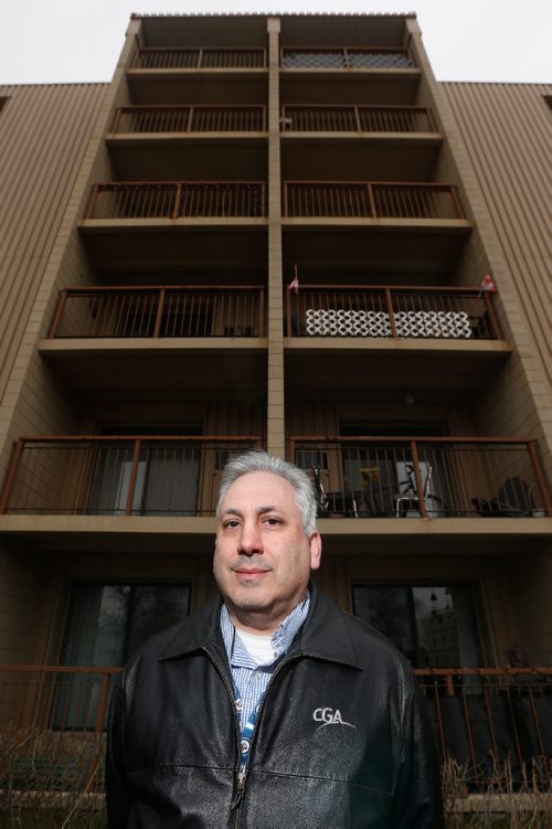 JOHN WOODS / WINNIPEG FREE PRESS
Avrom Charach, property manager and spokesman for the Professional Property Managers Association, is photographed at one of the properties his company, Kay Four Properties, manages Monday, April 17, 2017.