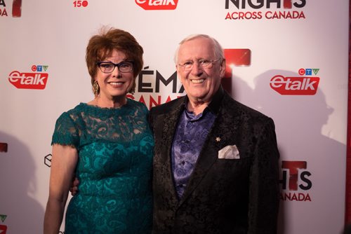 JEN DOERKSEN / WINNIPEG FREE PRESS
Len Cariou and his wife, Heather Summerhayes Cariou, on the red carpet for Lovesick in celebration of Canadian Film Day. The screening was held at the Centennial Concert Hall. Wednesday, April 19, 2017.