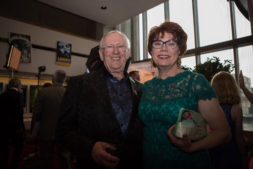 JEN DOERKSEN / WINNIPEG FREE PRESS
Len Cariou and his wife, Heather Summerhayes Cariou, at the premiere of Lovesick. The screening was held at the Centennial Concert Hall. Wednesday, April 19, 2017.